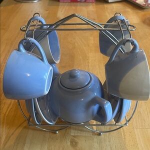Ten Piece Blue Unique Tiny Tea Set